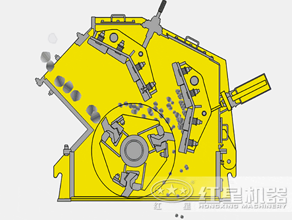 反擊式細(xì)碎機(jī)工作原理