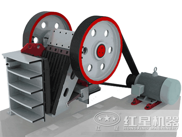 顎式碎石機的深腔工作演示圖